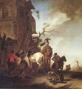 WOUWERMAN, Philips Hunters and Horsemen by the Roadside (mk05) oil painting picture wholesale